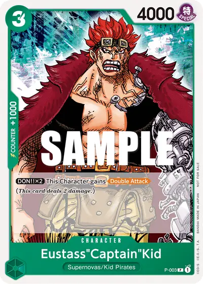 Eustass "Captain" Kid P-003 Promotion Cards