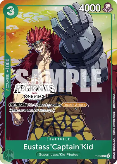 Eustass "Captain" Kid P-003 Parallel 1 Promotion Cards