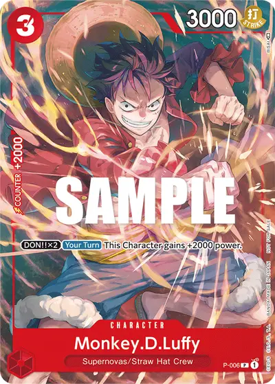 Monkey D. Luffy P-006 Promotion Cards