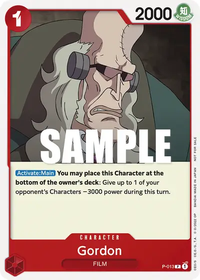 Gordon P-013 Promotion Cards