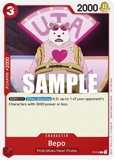 Bepo P-019 Promotion Cards
