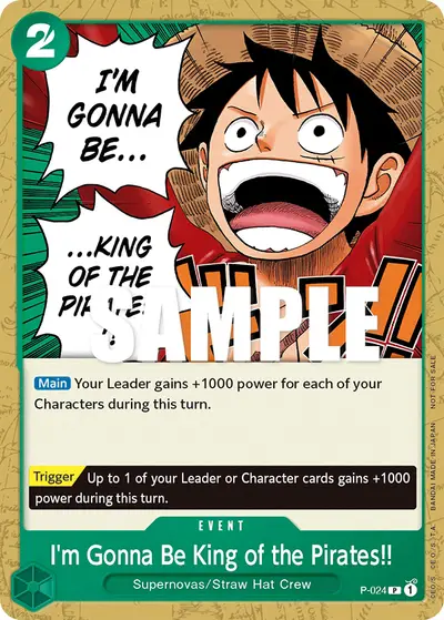 I'm Gonna Be King of the Pirates!! P-024 Promotion Cards