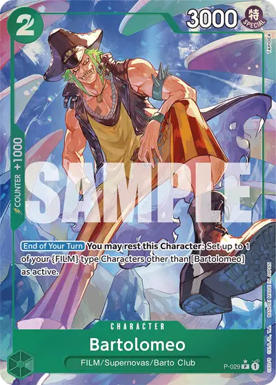 Bartolomeo P-029 Full Art PRB01 One Piece Card The Best