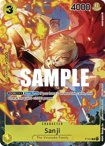 Sanji P-034 Promotion Cards