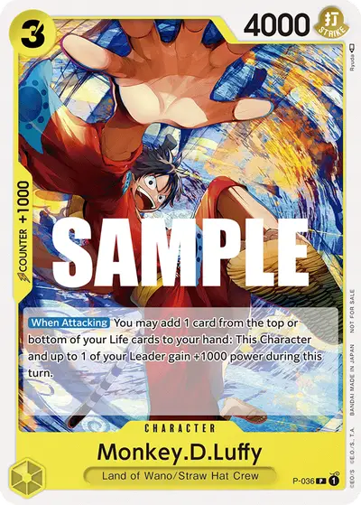 Monkey D. Luffy P-036 Promotion Cards