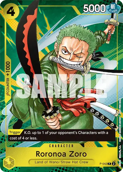 Roronoa Zoro P-042 Promotion Cards