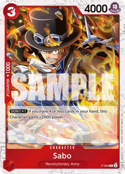 Sabo P-044 PRB02 One Piece Card The Best Vol. 2