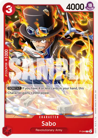 Sabo P-044 Reprint PRB02 One Piece Card The Best Vol. 2