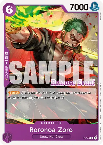 Roronoa Zoro P-045 Parallel 1 Promotion Cards