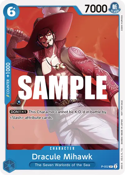 Dracule Mihawk P-052 Promotion Cards