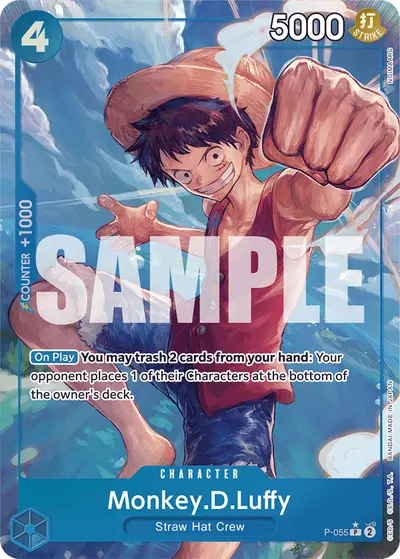 Monkey D. Luffy P-055 Full Art PRB01 One Piece Card The Best