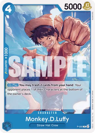 Monkey D. Luffy P-055 Reprint PRB01 One Piece Card The Best