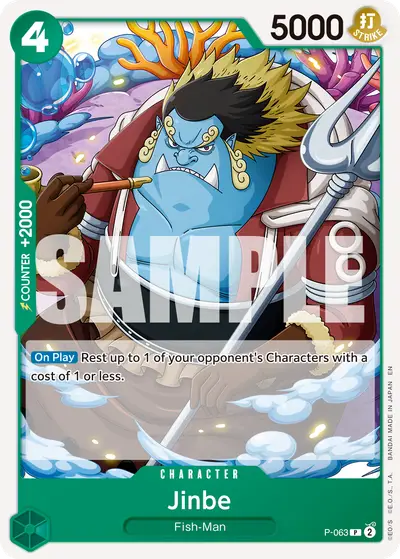 Jinbe P-063 Reprint PRB02 One Piece Card The Best Vol. 2