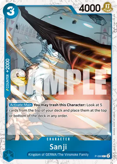 Sanji P-068 Pirate Foil PRB02 One Piece Card The Best Vol. 2