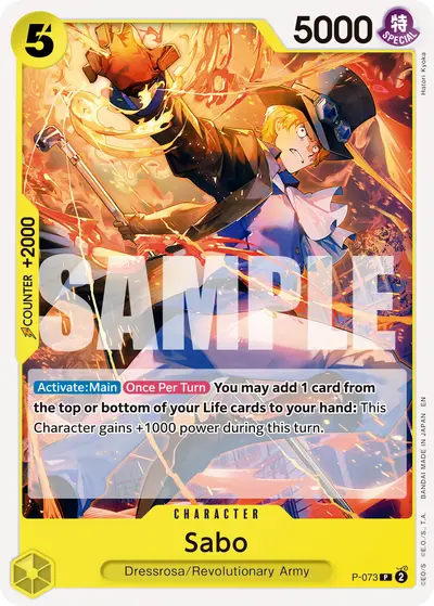 Sabo P-073 PRB02 One Piece Card The Best Vol. 2