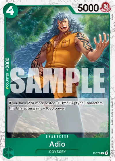 Adio P-078 Pirate Foil PRB02 One Piece Card The Best Vol. 2