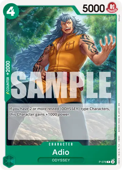 Adio P-078 Reprint 1 PRB02 One Piece Card The Best Vol. 2