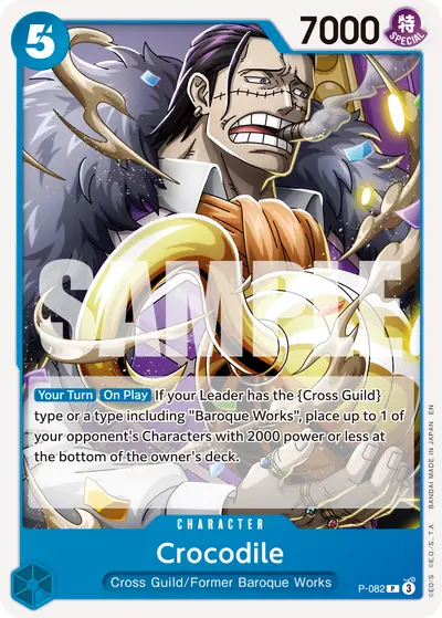 Crocodile P-082 Reprint PRB02 One Piece Card The Best Vol. 2