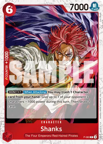 Shanks P-083 Pirate Foil PRB02 One Piece Card The Best Vol. 2