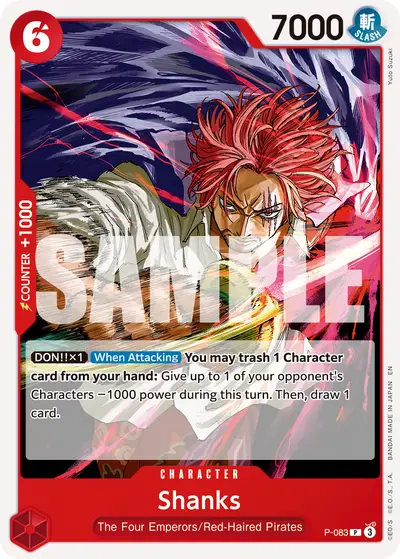 Shanks P-083 Reprint PRB02 One Piece Card The Best Vol. 2
