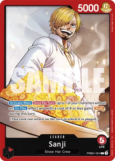 Sanji PRB01-001 PRB01 One Piece Card The Best