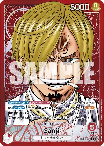 Sanji PRB01-001 Alternate Art PRB01 One Piece Card The Best