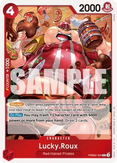 Lucky Roux PRB02-003 PRB02 One Piece Card The Best Vol. 2