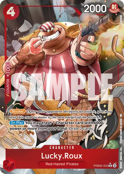 Lucky Roux PRB02-003 Alternate Art PRB02 One Piece Card The Best Vol. 2