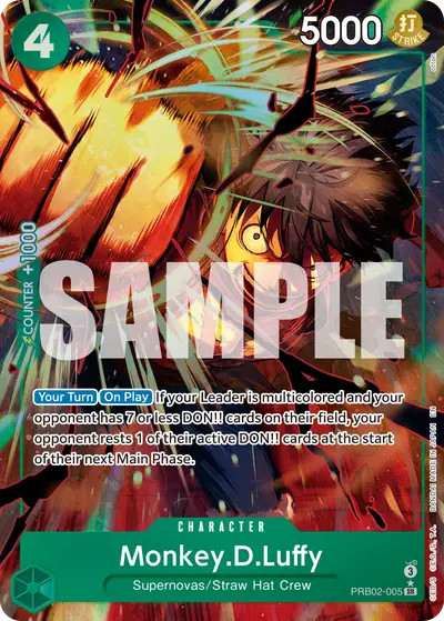 Monkey D. Luffy PRB02-005 Alternate Art PRB02 One Piece Card The Best Vol. 2