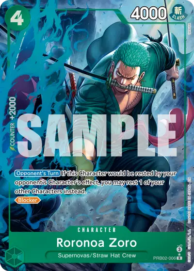 Roronoa Zoro PRB02-006 Alternate Art PRB02 One Piece Card The Best Vol. 2