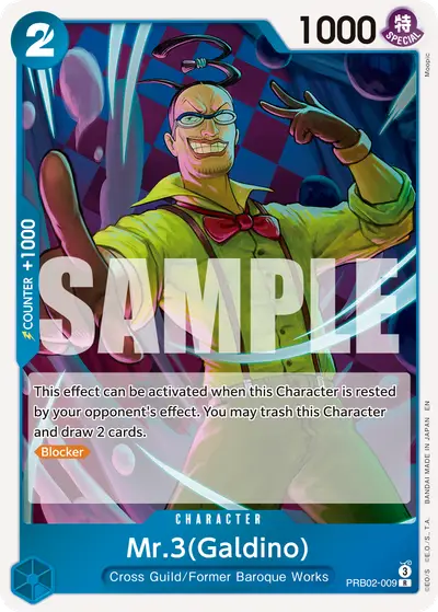 Mr. 3 (Galdino) PRB02-009 PRB02 One Piece Card The Best Vol. 2