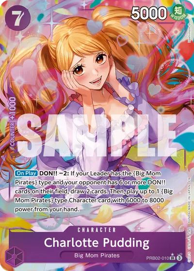 Charlotte Pudding PRB02-010 Alternate Art PRB02 One Piece Card The Best Vol. 2