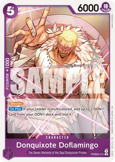 Donquixote Doflamingo PRB02-011 PRB02 One Piece Card The Best Vol. 2