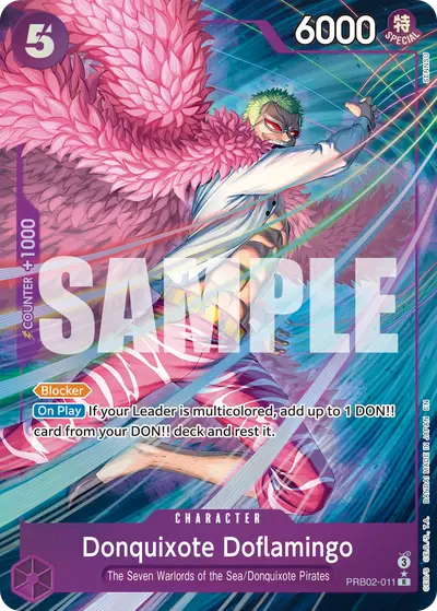 Donquixote Doflamingo PRB02-011 Alternate Art PRB02 One Piece Card The Best Vol. 2
