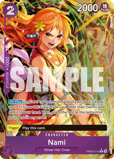 Nami PRB02-012 Alternate Art PRB02 One Piece Card The Best Vol. 2