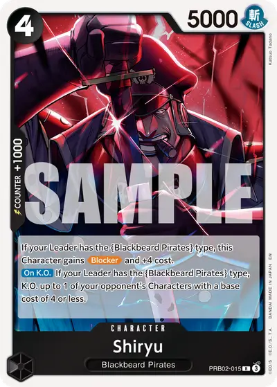 Shiryu PRB02-015 PRB02 One Piece Card The Best Vol. 2