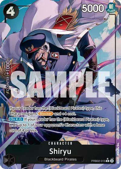 Shiryu PRB02-015 Alternate Art PRB02 One Piece Card The Best Vol. 2
