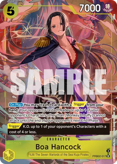 Boa Hancock PRB02-017 Alternate Art PRB02 One Piece Card The Best Vol. 2