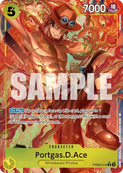 Portgas D. Ace PRB02-018 Alternate Art PRB02 One Piece Card The Best Vol. 2