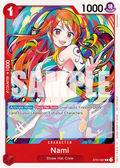 Nami ST01-007 Parallel 4 Promotion Cards