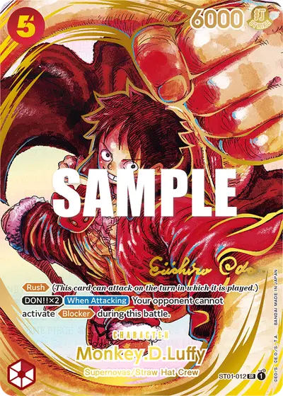 Monkey D. Luffy ST01-012 Gold-Stamped Signature OP05 Awakening of the New Era