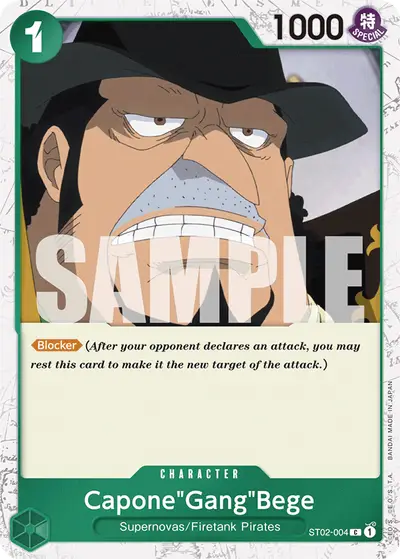 Capone "Gang" Bege ST02-004 Jolly Roger Foil PRB01 One Piece Card The Best