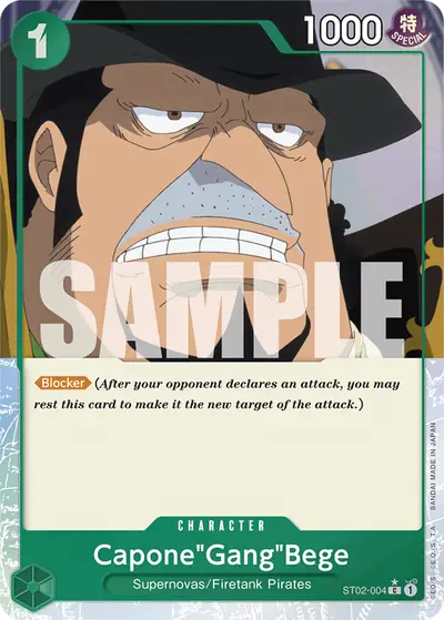 Capone "Gang" Bege ST02-004 Parallel 3 PRB01 One Piece Card The Best