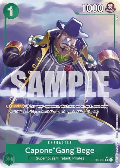 Capone "Gang" Bege ST02-004 Full Art PRB01 One Piece Card The Best