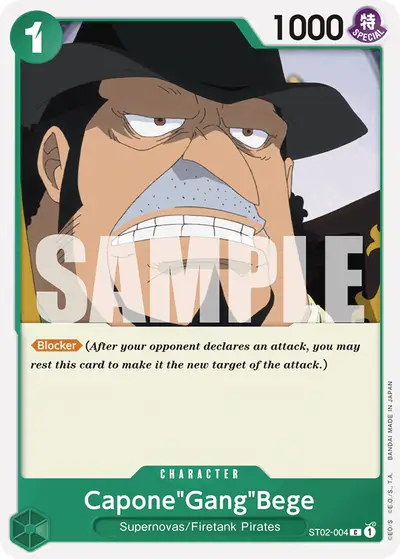 Capone "Gang" Bege ST02-004 Reprint 1 PRB01 One Piece Card The Best