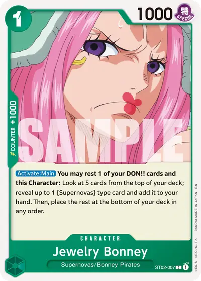 Jewelry Bonney ST02-007 Reprint PRB02 One Piece Card The Best Vol. 2