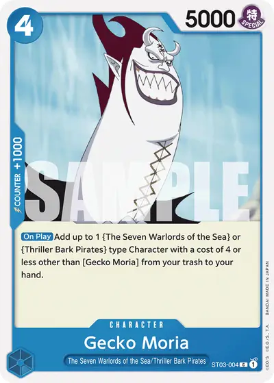 Gecko Moria ST03-004 Reprint 1 ST17 Blue Donquixote Doflamingo