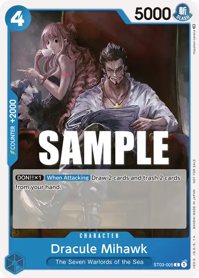 Dracule Mihawk ST03-005 Parallel 1 Promotion Cards