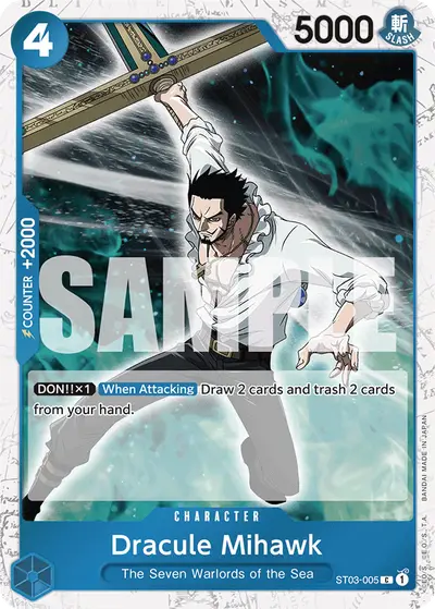 Dracule Mihawk ST03-005 Jolly Roger Foil PRB01 One Piece Card The Best