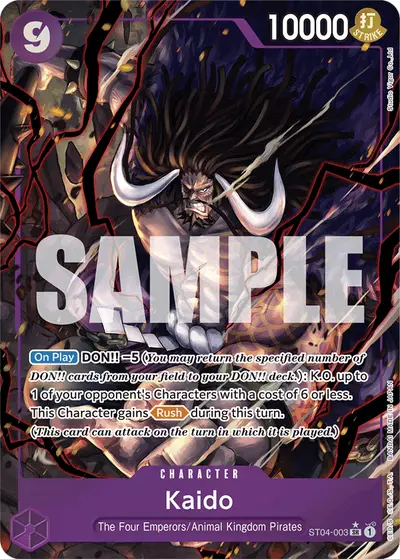 Kaido ST04-003 Alternate Art PRB01 One Piece Card The Best